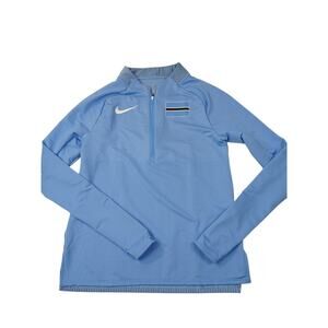 NIKE Pro Elite SZ XS Botswana Drill Top 1/4 Zip Blue Track & Field USA